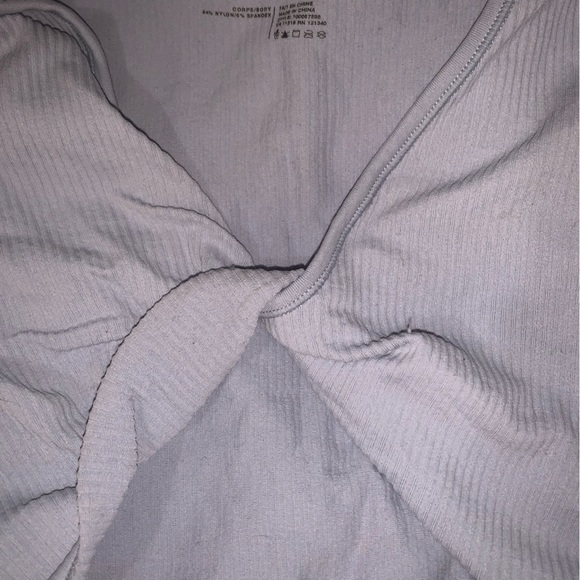 Light Blue Garage Long Sleeve Twist Top - Picture 4 of 4